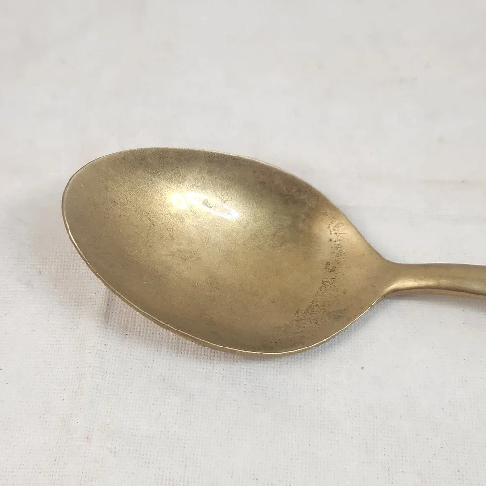 Pottery Barn antique bronze rosewood flatware Soup Spoon thailand
